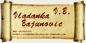 Vladanka Bajunović vizit kartica